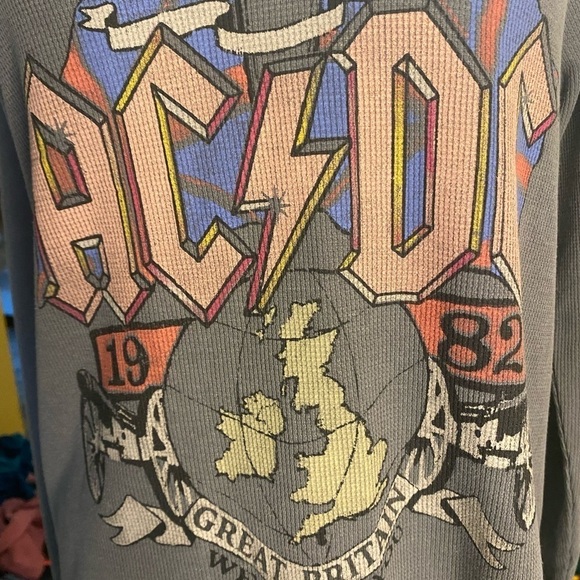 AC/DC for Lucky Brand long sleeve waffle knit shirt women’s size Small - Picture 3 of 4